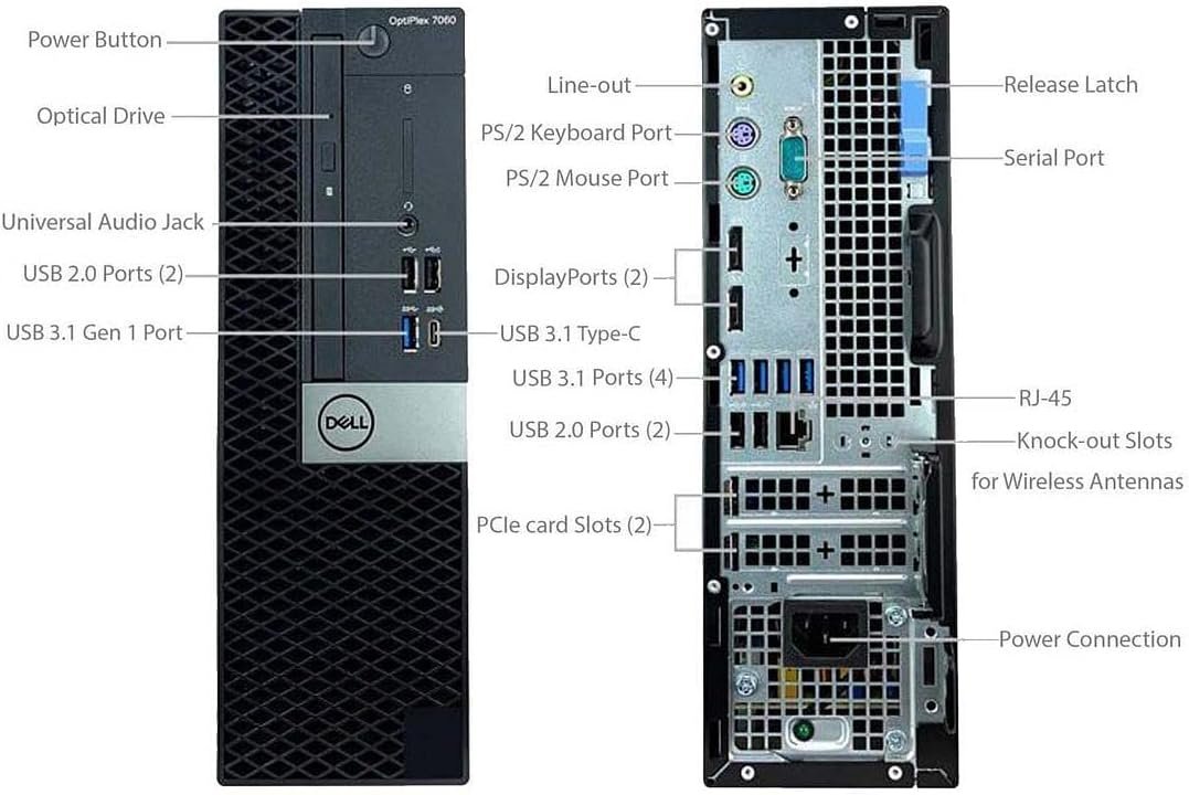 1792385997 DELL Optiplex 7060 SFF Desktop Computer PC Intel 8th Gen i7 8700 6 Core 32GB DDR4 Ram 512GB NVMe M 2 SSD Built in WiFi Bluetooth Windows 11 Pro Wireless Keyboard MouseRenewed
