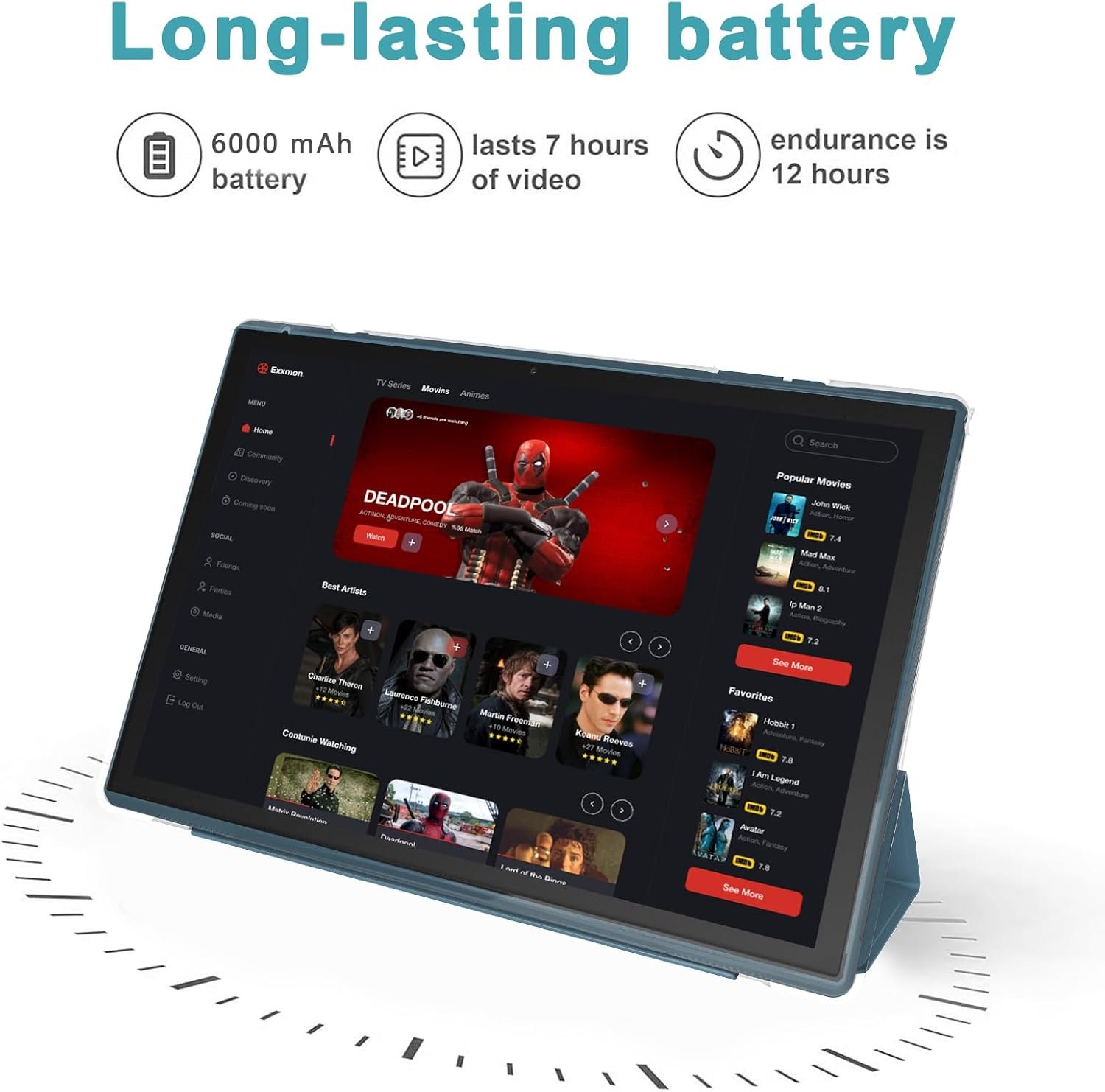 1792404805 Android Tablet 10 Inch Tablet With Case Stylus Android 15 Tablets 8GB RAM 32GB ROM Support 1TB Expansion 6000mah Battery 10 1 IPS HD Touchscreen 2MP8MP Dual Camera WIFI 6 Bluetooth5 0 Tablets