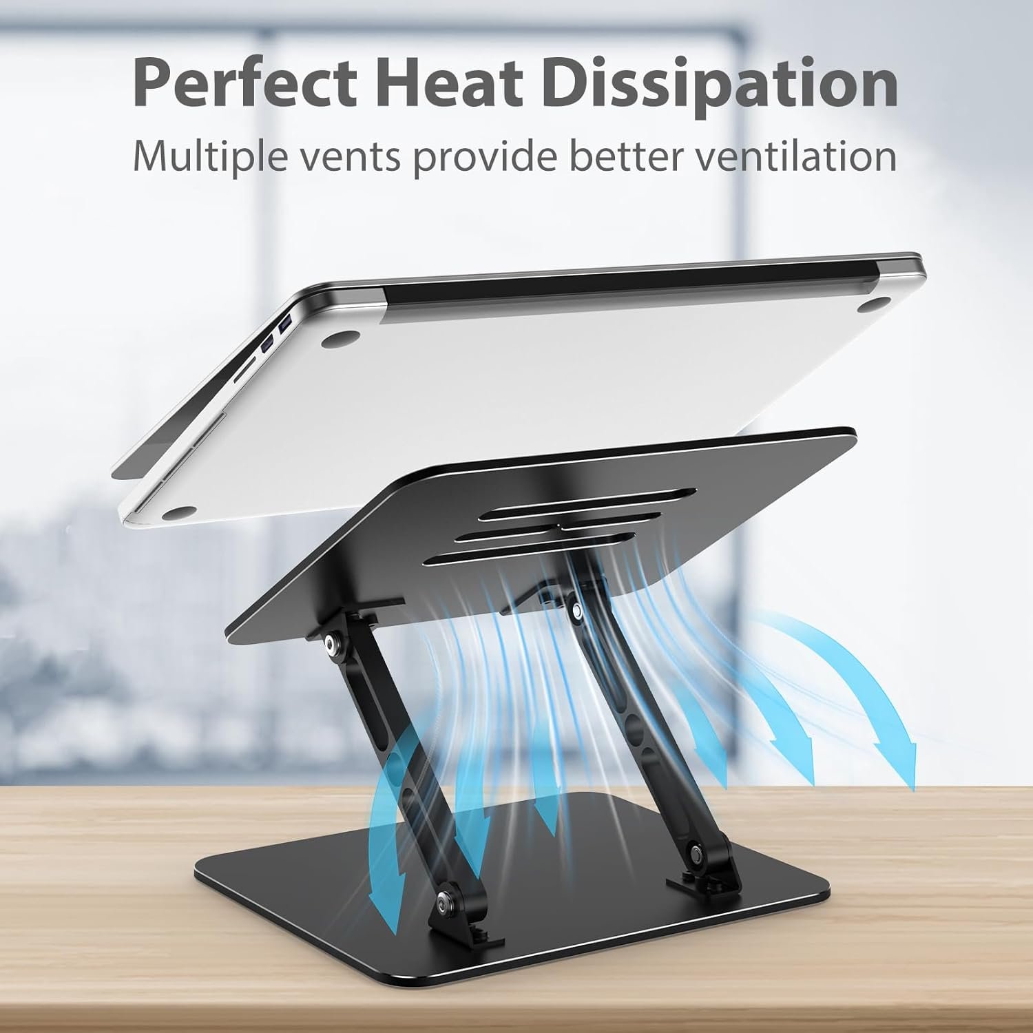 1792411717 Adjustable Laptop Stand for Desk Metal Laptop Riser Holder