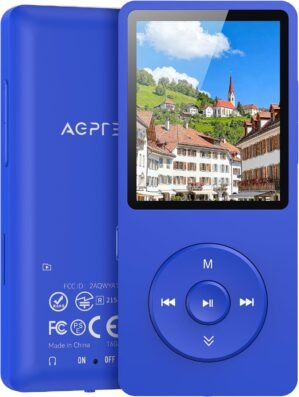 AGPTEK A02S 16GB MP3 Player, 65 Hours Playback Music Player, Dark Blue