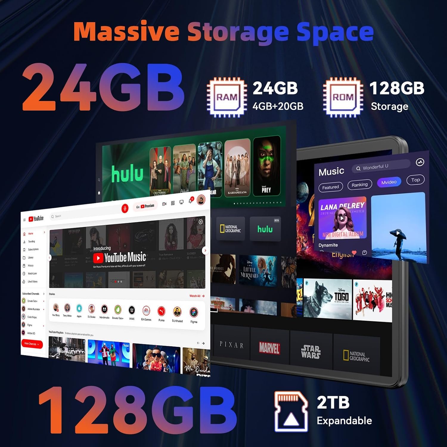 1792449370 Tablet 10 1 inch Android 16 Tablet with Octa core Processor 26GB RAM 128GB ROM 2 TB Expandable 1280x800 HD IPS Touchscreen 8H Battery GPS Wi Fi 6 BT 5 4 Dual Camera