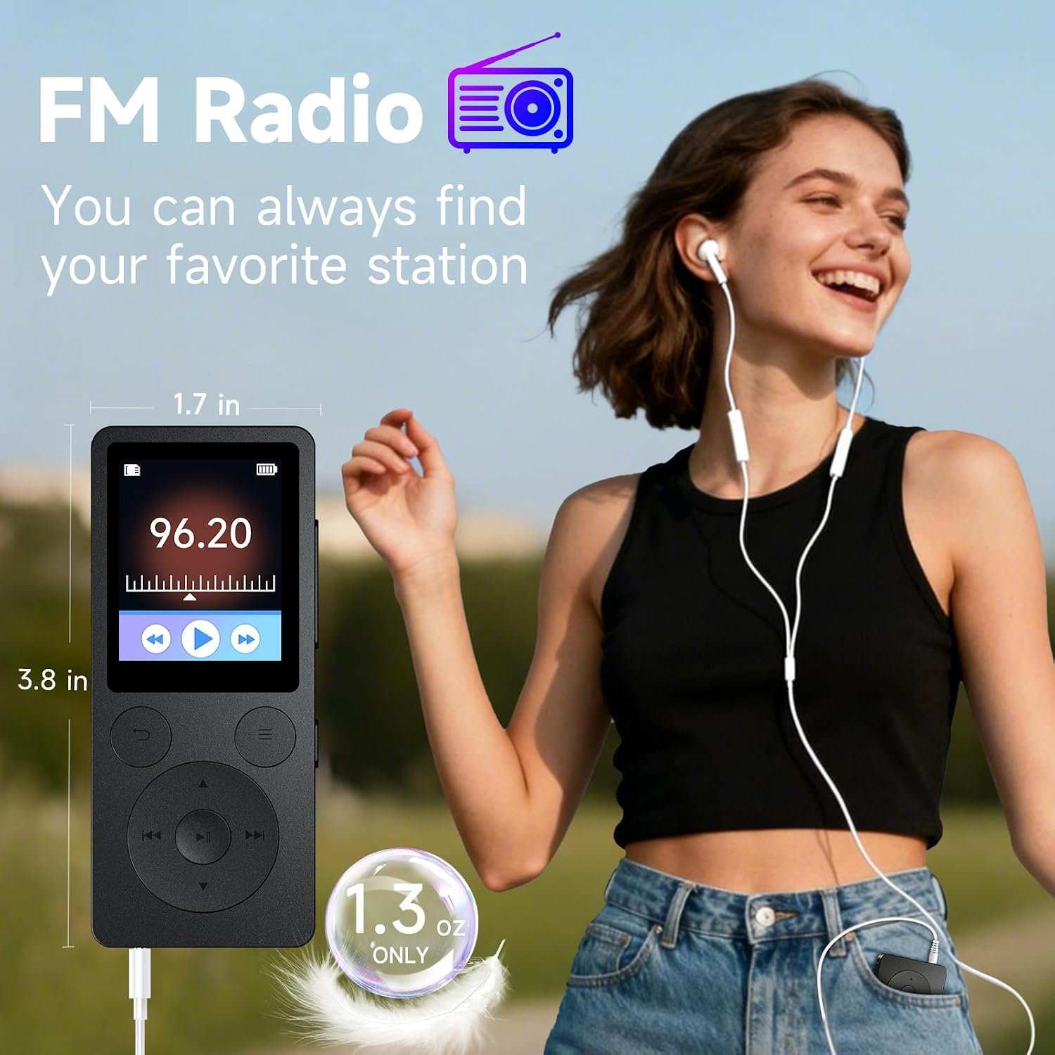 1792479092 32GB MP3 Player with Bluetooth 5 3 Speaker Physical Buttons