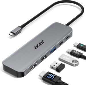 Acer USB C Hub, 5-in-1 USBC to HDMI Adapter with 4K 60Hz for Laptop Mac