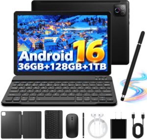 Android 16 Tablet 10 Inch, Octa-Core, 36GB RAM 128GB ROM 1TB,WiFi 6, BT 5.4