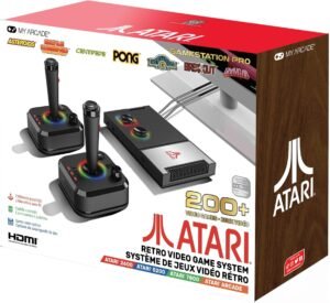 My Arcade Atari Game Station Pro: Retro Video Game Console with 200 Games, Wireless Joysticks, RGB LED Lights