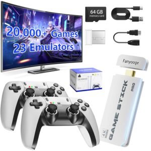 Wireless Retro Gaming Console Stick with 20000 Classic Game & 23 Emulators
